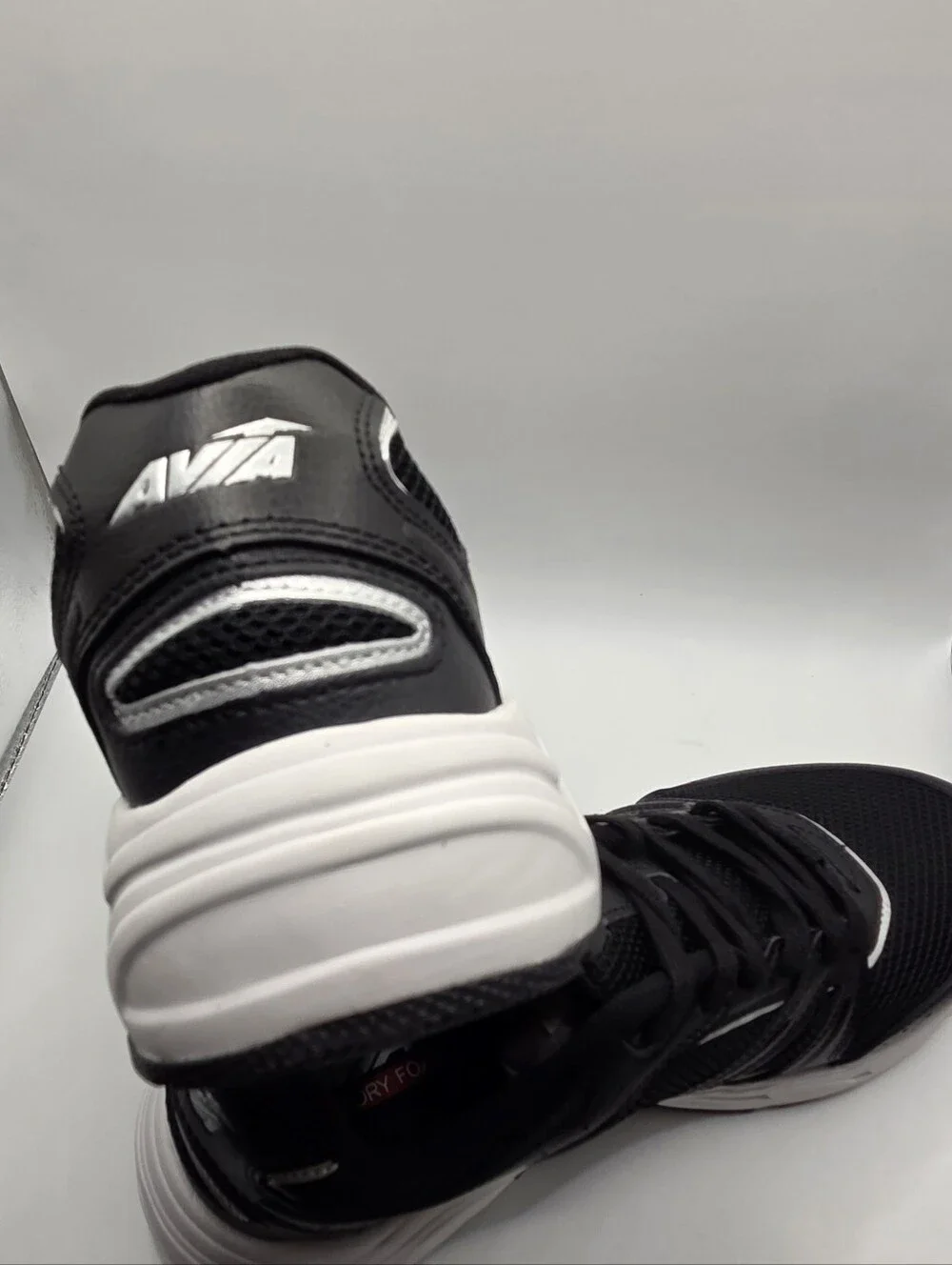AVIA Avi-Rex Black Athletic Sneakers with White Sole